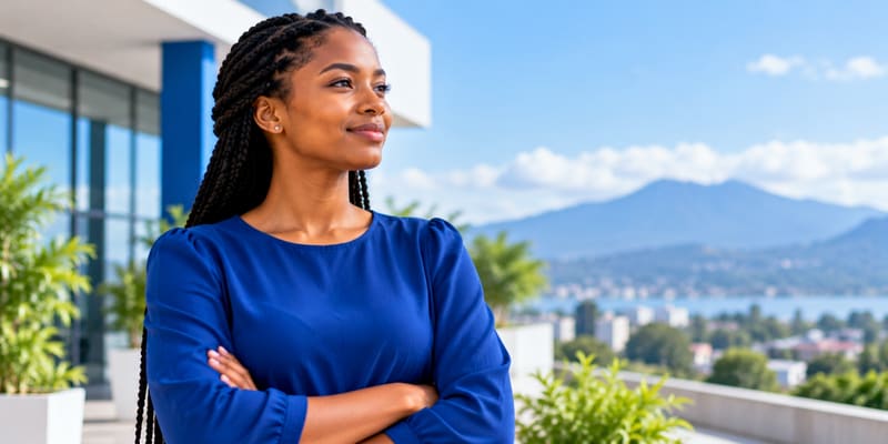 Une jeune professionnelle confiante