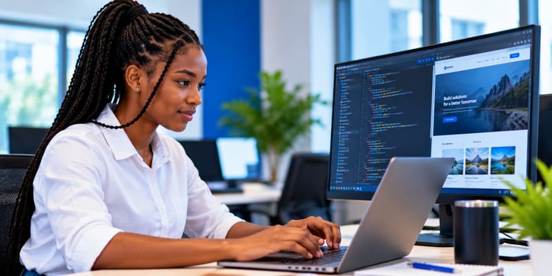 Un développeur logiciel au travail