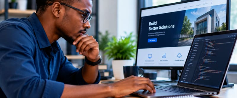 Un développeur crée un site web